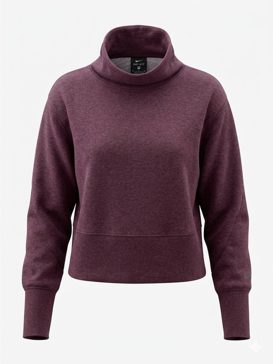 Nike Tops - Nike Dri-FIT Get Fit Maroon Funnel Neck Training Sweatshirt Size M